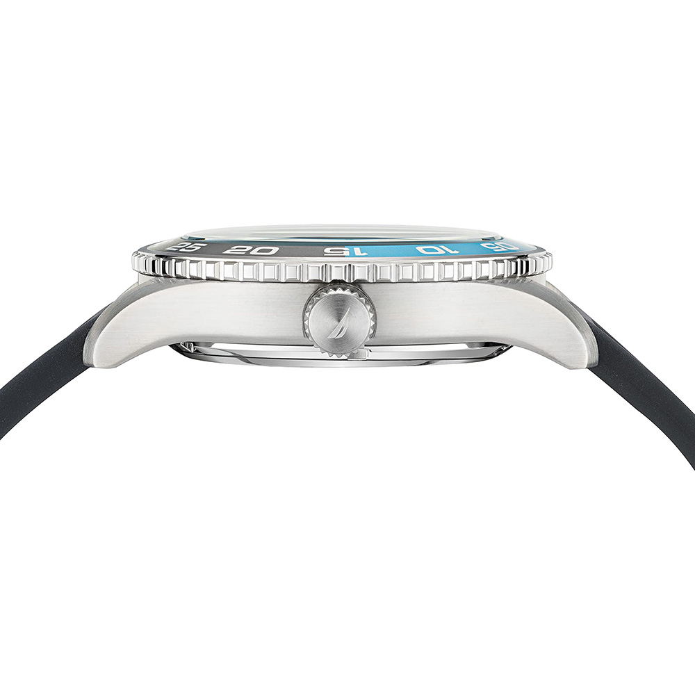 RELOJ NAUTICA PACIFIC BEACH NAPPBF142 FECHA ACERO INOXIDABLE CORREA DE SILICONA Y DIAL GRIS - 8