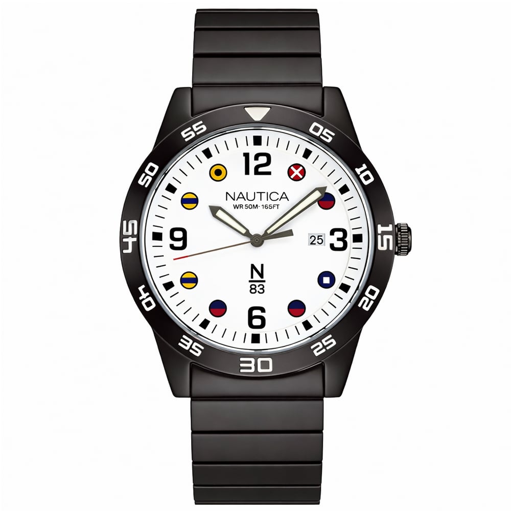 RELOJ NAUTICA N83 PUERTO AYORA NAPPAS103 FECHA DIAL BLANCO - 1