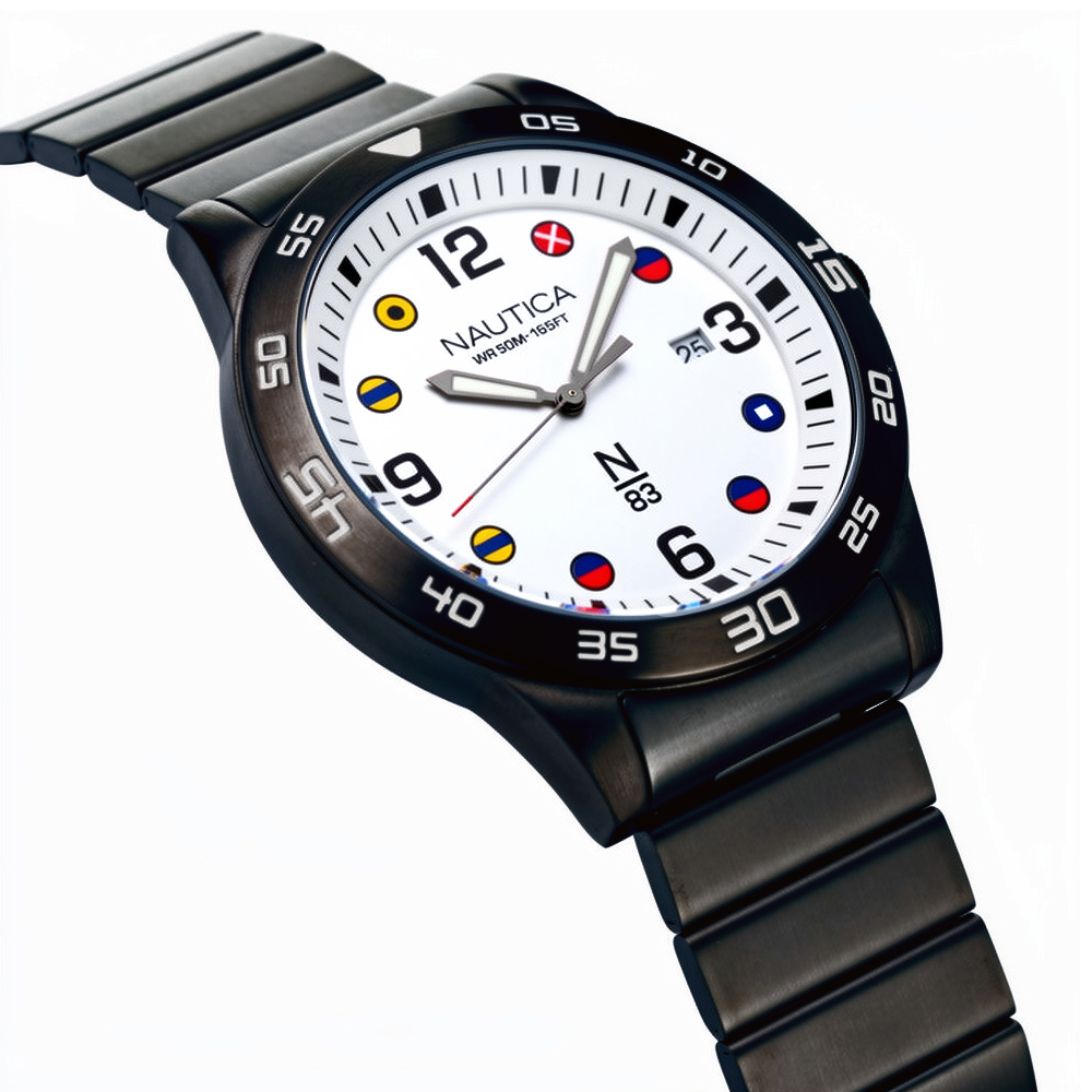 RELOJ NAUTICA N83 PUERTO AYORA NAPPAS103 FECHA DIAL BLANCO - 2