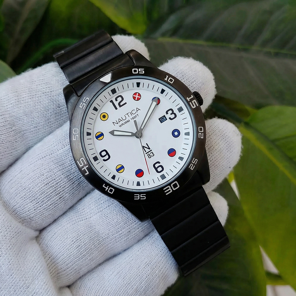 RELOJ NAUTICA N83 PUERTO AYORA NAPPAS103 FECHA DIAL BLANCO - 3
