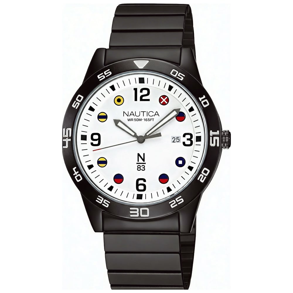 RELOJ NAUTICA N83 PUERTO AYORA NAPPAS103 FECHA DIAL BLANCO - 5