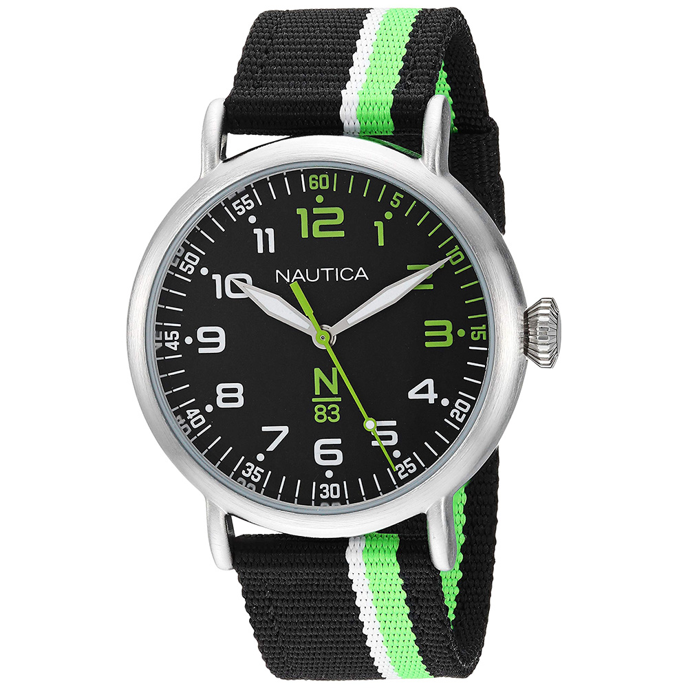 RELOJ NAUTICA WAKELAND NAPWLS913 CORREA DE NYLON Y DIAL NEGRO - 4