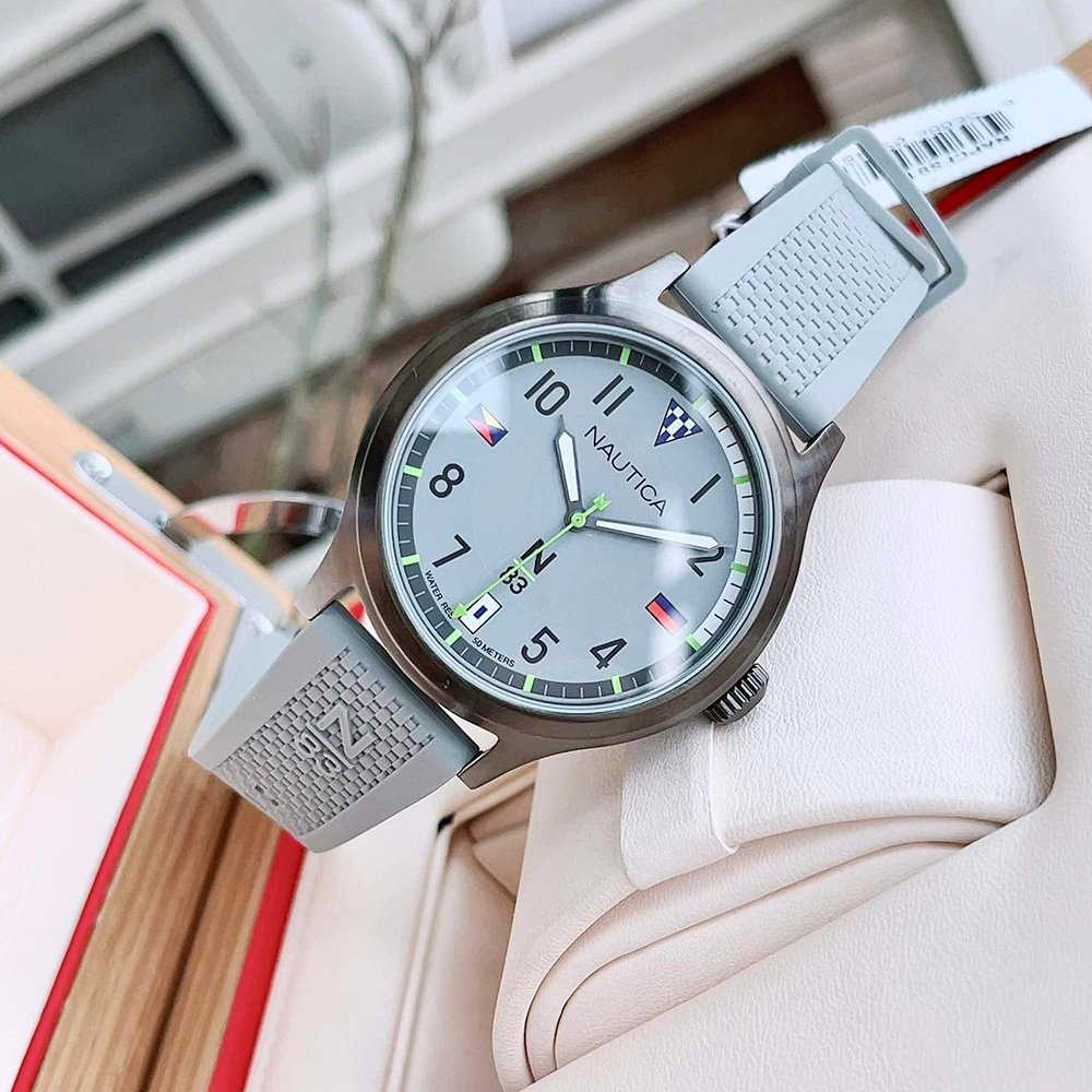 RELOJ NAUTICA N83 CRISSY FIELD NAPCFS914 CORREA DE SILICONA Y DIAL GRIS - 4