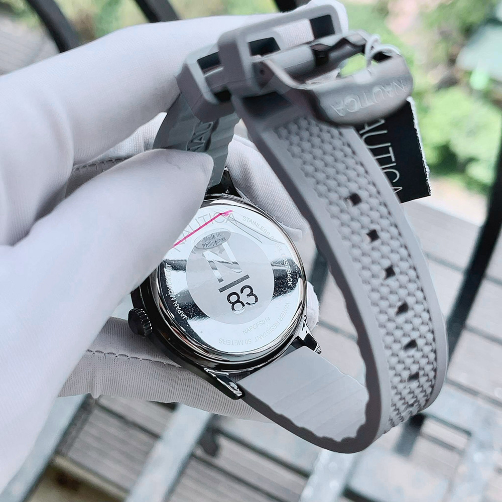 RELOJ NAUTICA N83 CRISSY FIELD NAPCFS914 CORREA DE SILICONA Y DIAL GRIS - 5