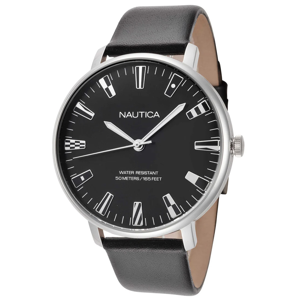RELOJ NAUTICA CAPRERA NAPCRF910 ACERO INOXIDABLE CORREA DE CUERO Y DIAL NEGRO - 2