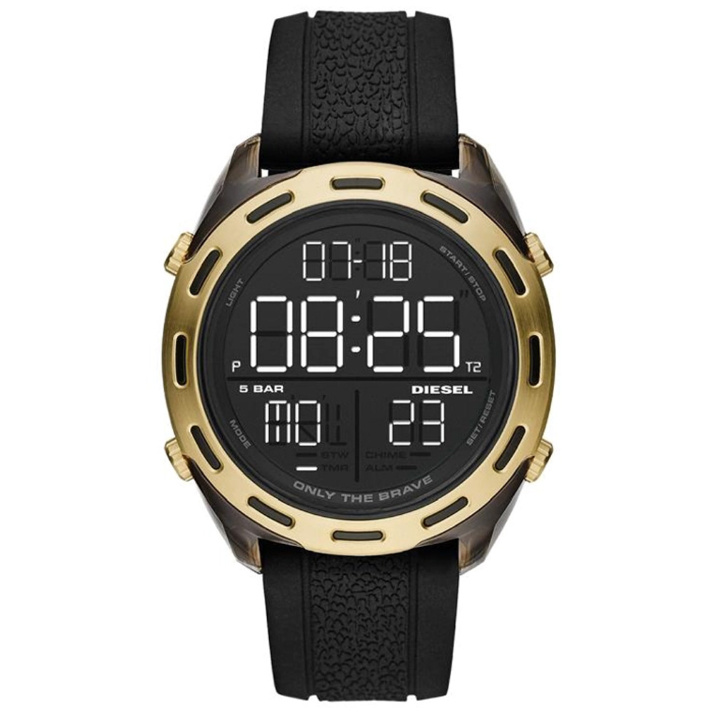 RELOJ DIESEL CRUSHER DZ1901 DIGITAL CORREA DE SILICONA NEGRO - 1