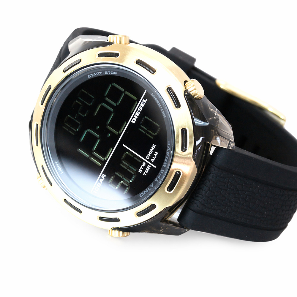 RELOJ DIESEL CRUSHER DZ1901 DIGITAL CORREA DE SILICONA NEGRO - 2