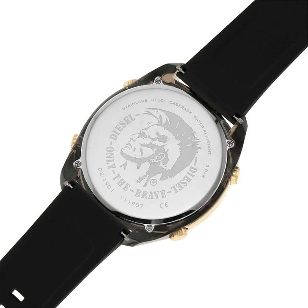 RELOJ DIESEL CRUSHER DZ1901 DIGITAL CORREA DE SILICONA NEGRO - 6