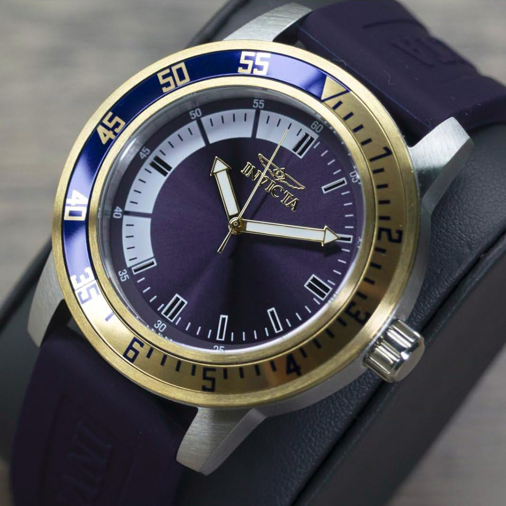 RELOJ INVICTA SPECIALTY 12847 ACERO INOXIDABLE CORREA DE SILICONA Y DIAL MORADO - 2