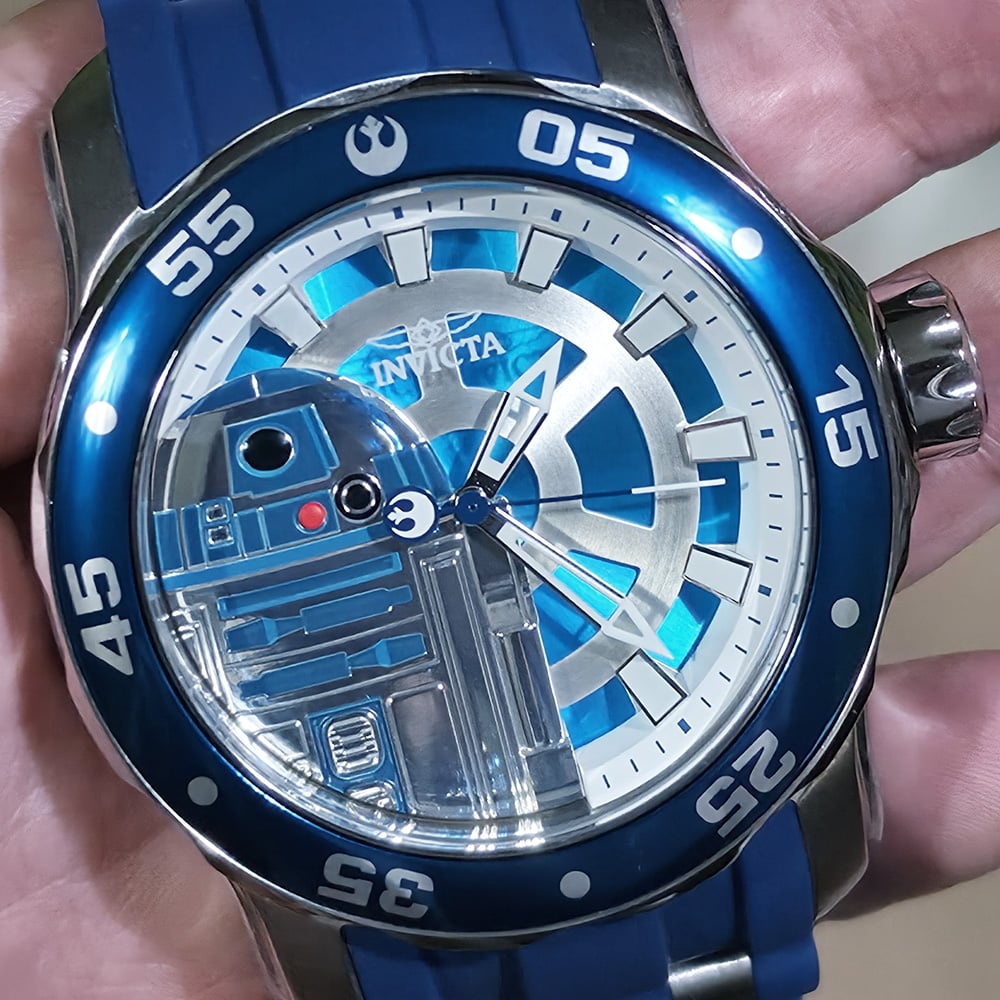 RELOJ INVICTA STAR WARS R2D2 39539 EDICION LIMITADA CORREA DE SILICONA AZUL - 3