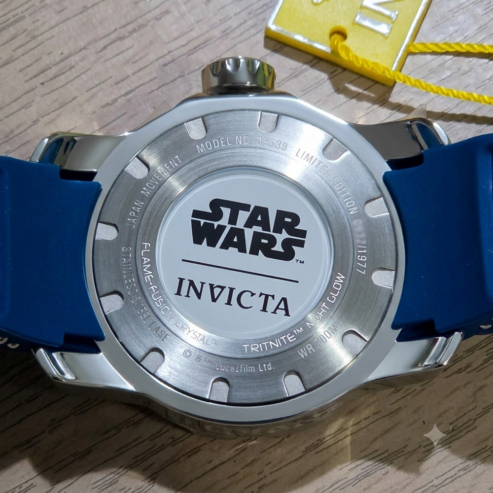 RELOJ INVICTA STAR WARS R2D2 39539 EDICION LIMITADA CORREA DE SILICONA AZUL - 5