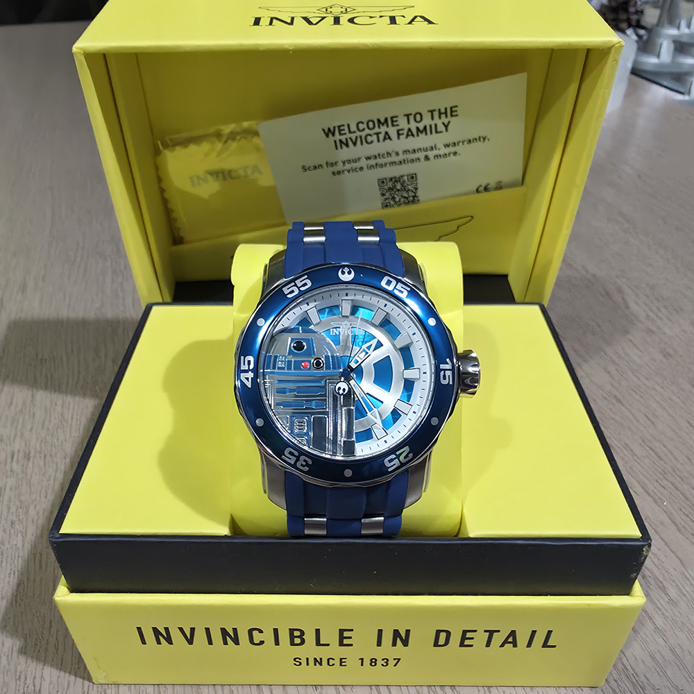 RELOJ INVICTA STAR WARS R2D2 39539 EDICION LIMITADA CORREA DE SILICONA AZUL - 6