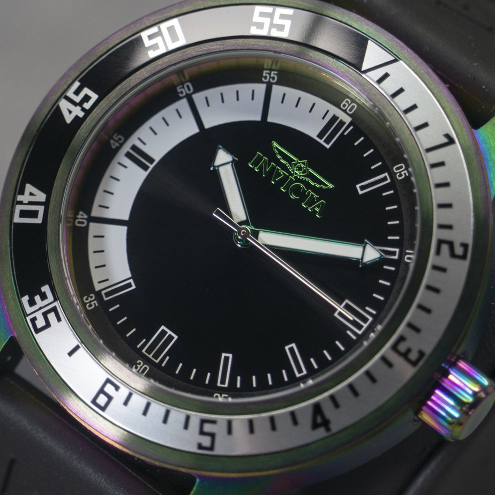 RELOJ INVICTA SPECIALTY 37011 ACERO INOXIDABLE TORNASOL CORREA SILICONA NEGRO - 6