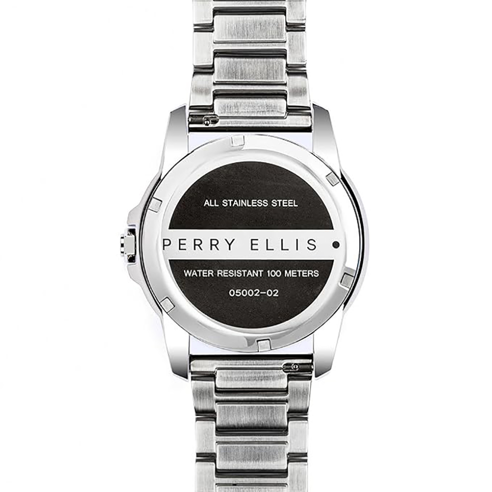 RELOJ PERRY ELLIS DECAGON 46 05002-02 FECHA ACERO INOXIDABLE DIAL AZUL - 5