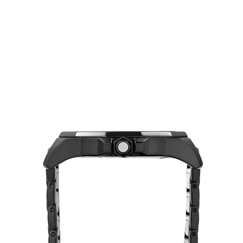 RELOJ PERRY ELLIS DECAGON 46 05006-02 FECHA ACERO INOXIDABLE NEGRO - 4