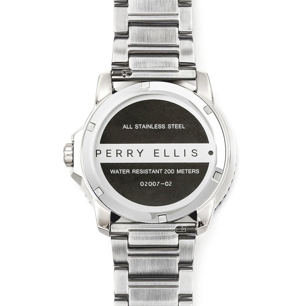 RELOJ PERRY ELLIS DEEP DIVER 46 02007-02 FECHA ACERO INOXIDABLE DIAL VERDE - 6