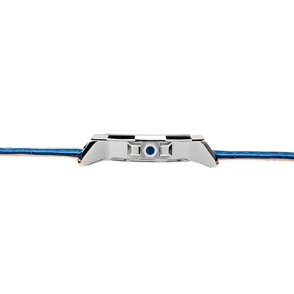 RELOJ PERRY ELLIS DECAGON 46 05001-01 FECHA CORREA DE CUERO Y DIAL AZUL - 4