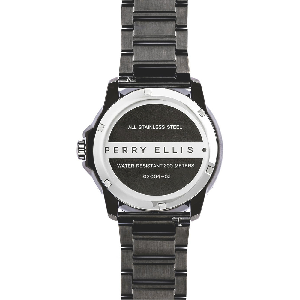 RELOJ PERRY ELLIS DEEP DIVER 46 02004-02 FECHA ACERO INOXIDABLE GUNMETAL - 5