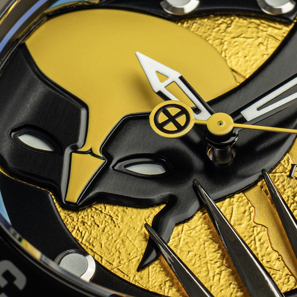 RELOJ INVICTA MARVEL X-MEN WOLVERINE 37373 EDICION LIMITADA CORREA DE SILICONA AMARILLO - 4