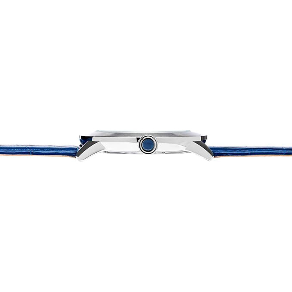 RELOJ PERRY ELLIS SLIM LINE 46 03001-01 CORREA DE CUERO Y DIAL AZUL - 5