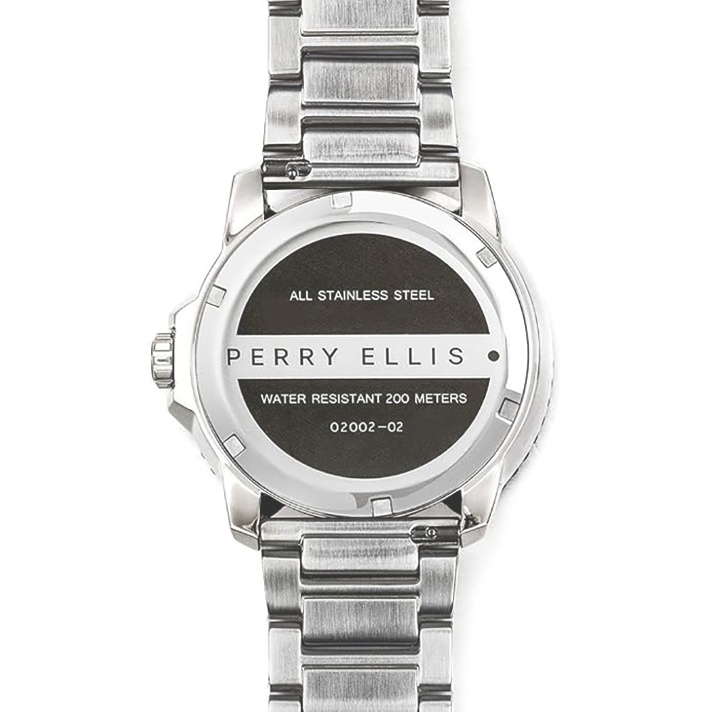 RELOJ PERRY ELLIS DEEP DIVER 46 02002-02 FECHA ACERO INOXIDABLE DIAL AZUL - 5