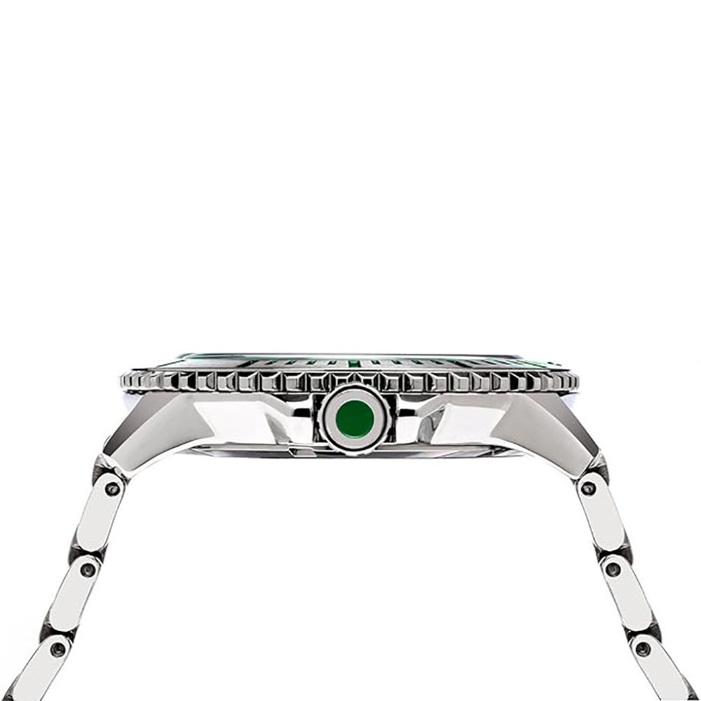 RELOJ PERRY ELLIS DEEP DIVER 46 02003-02 FECHA ACERO INOXIDABLE DIAL VERDE - 4