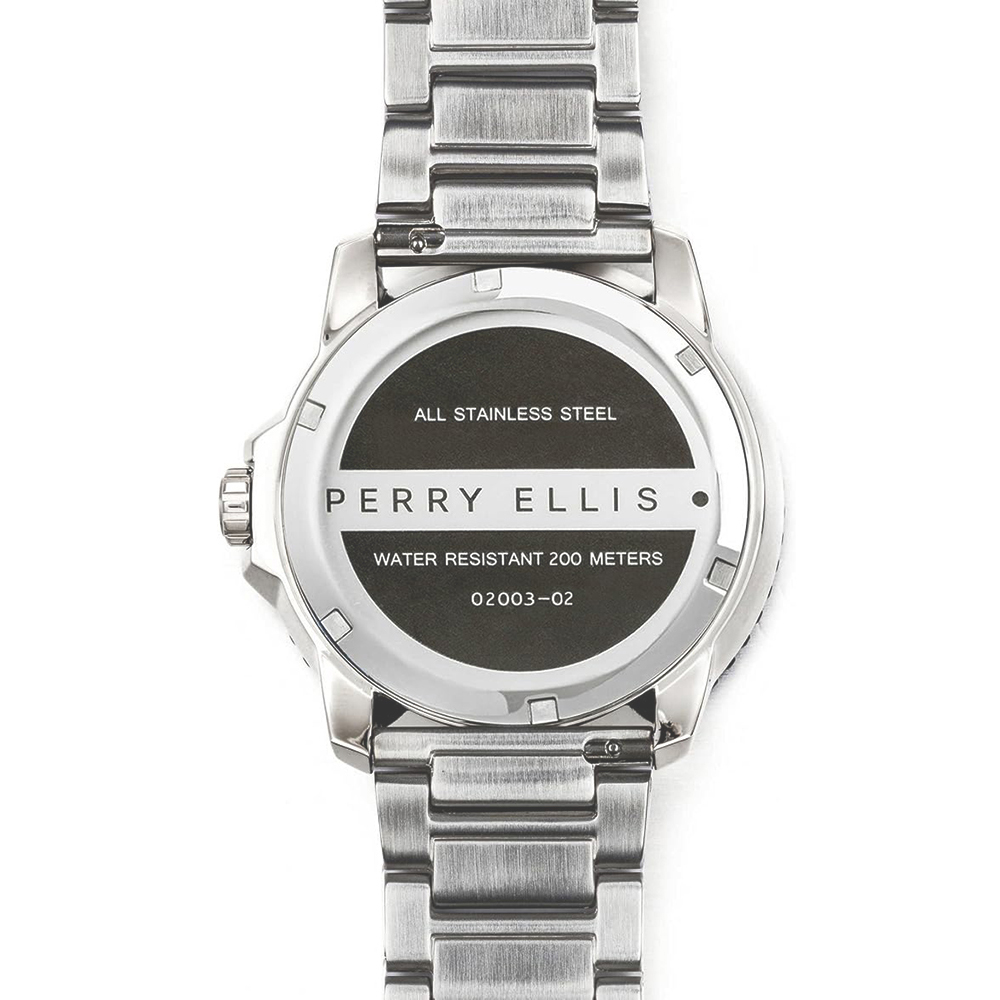RELOJ PERRY ELLIS DEEP DIVER 46 02003-02 FECHA ACERO INOXIDABLE DIAL VERDE - 5