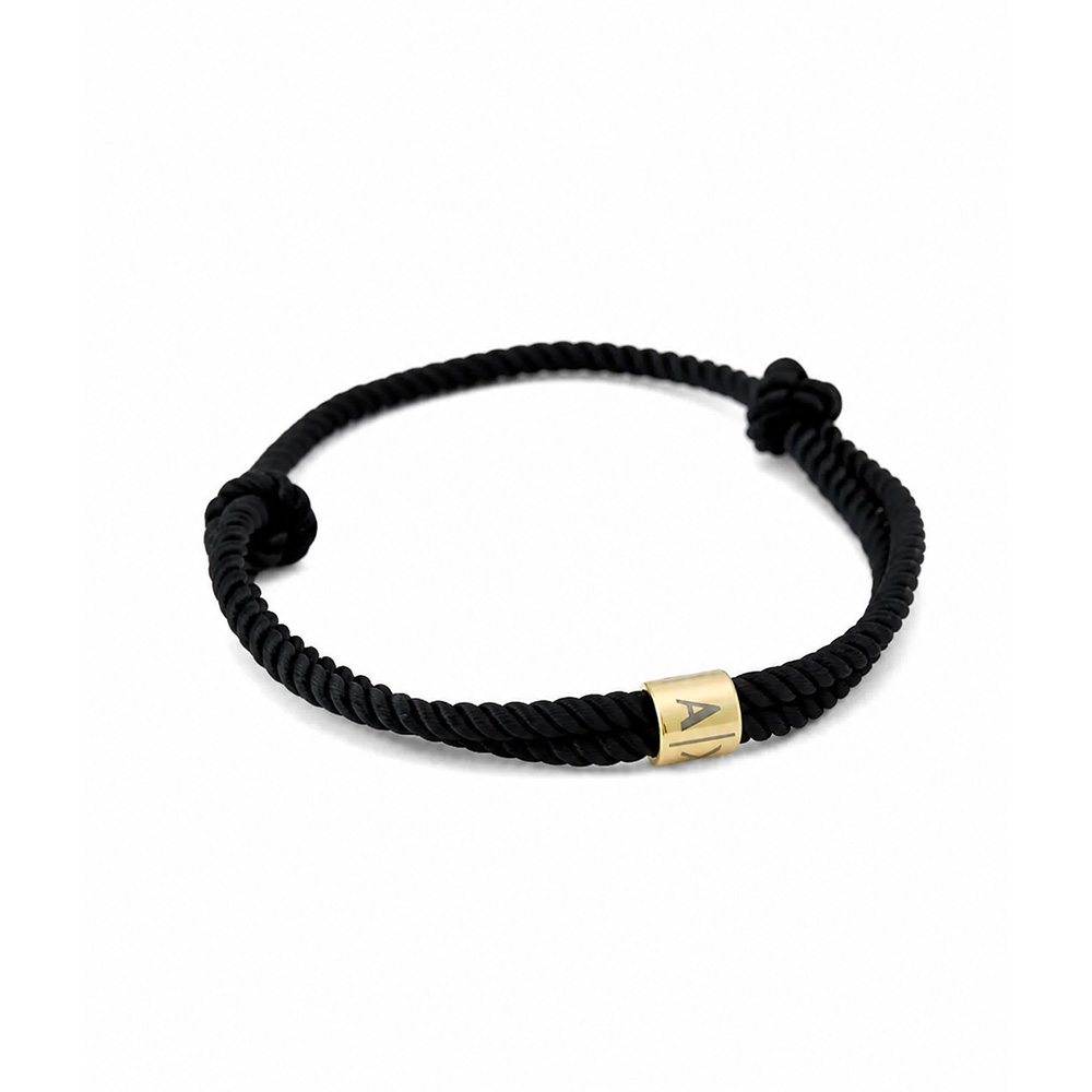 RELOJ ARMANI EXCHANGE HAMPTON AX7124 SET CON PULSERA FECHA ACERO INOXIDABLE DORADO DIAL NEGRO - 5