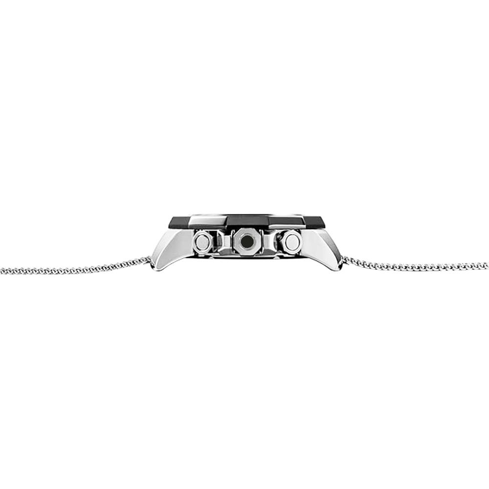 RELOJ PERRY ELLIS DECAGON GT 09006-04 FECHA CRONÓMETRO ACERO INOXIDABLE DIAL PLATEADO - 4