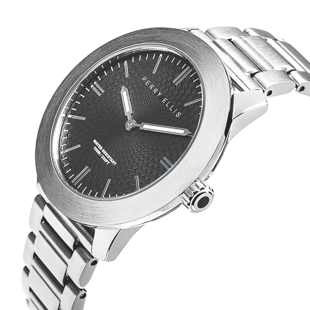 RELOJ PERRY ELLIS SLIM LINE 42 07001-02 ACERO INOXIDABLE DIAL GRIS - 2