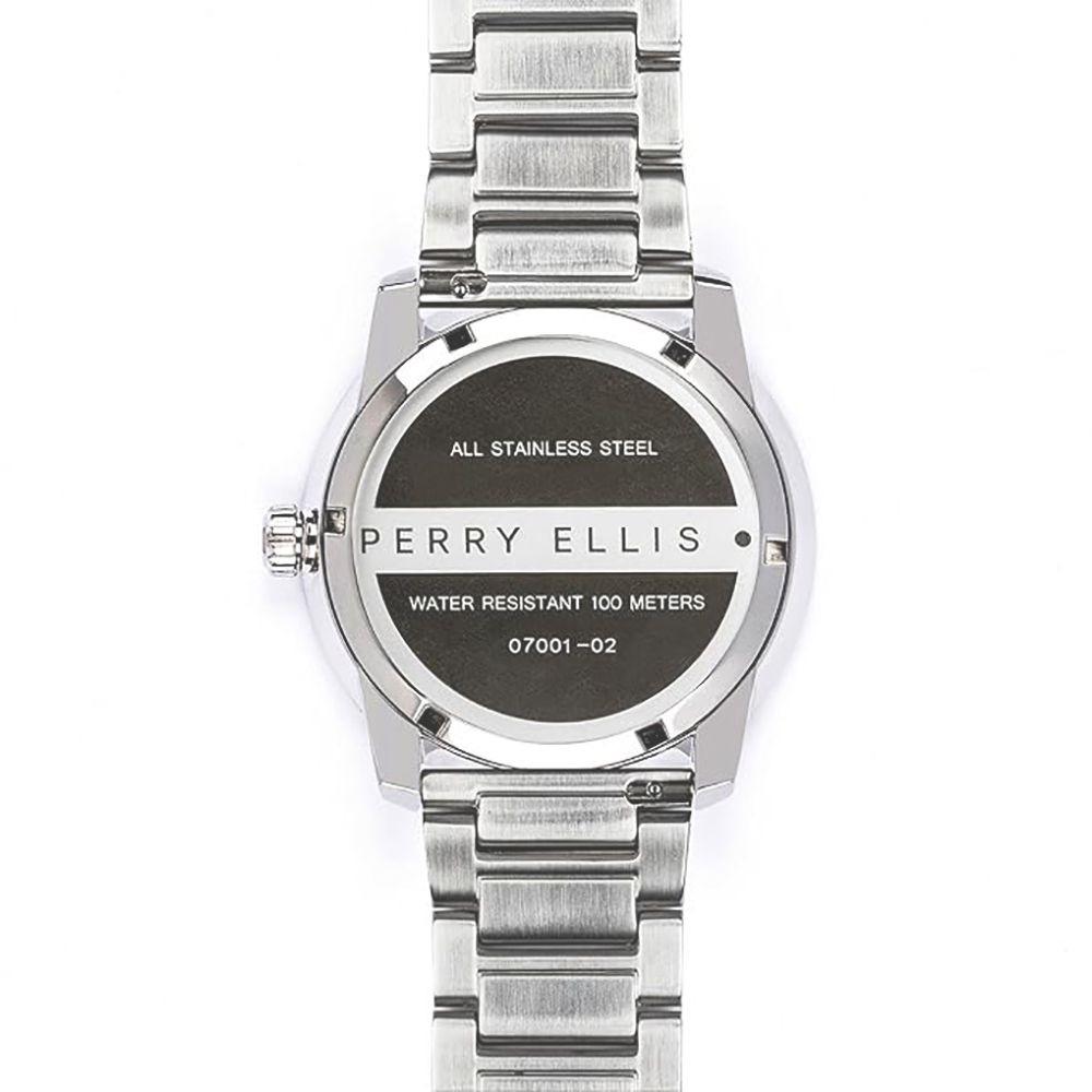 RELOJ PERRY ELLIS SLIM LINE 42 07001-02 ACERO INOXIDABLE DIAL GRIS - 5