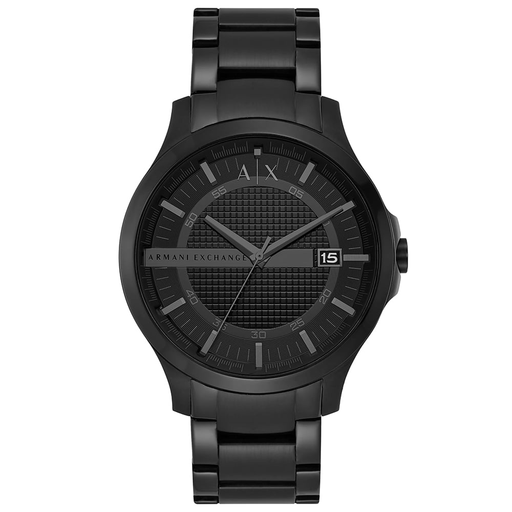 RELOJ ARMANI EXCHANGE HAMPTON AX2104 FECHA ACERO INOXIDABLE NEGRO - 1