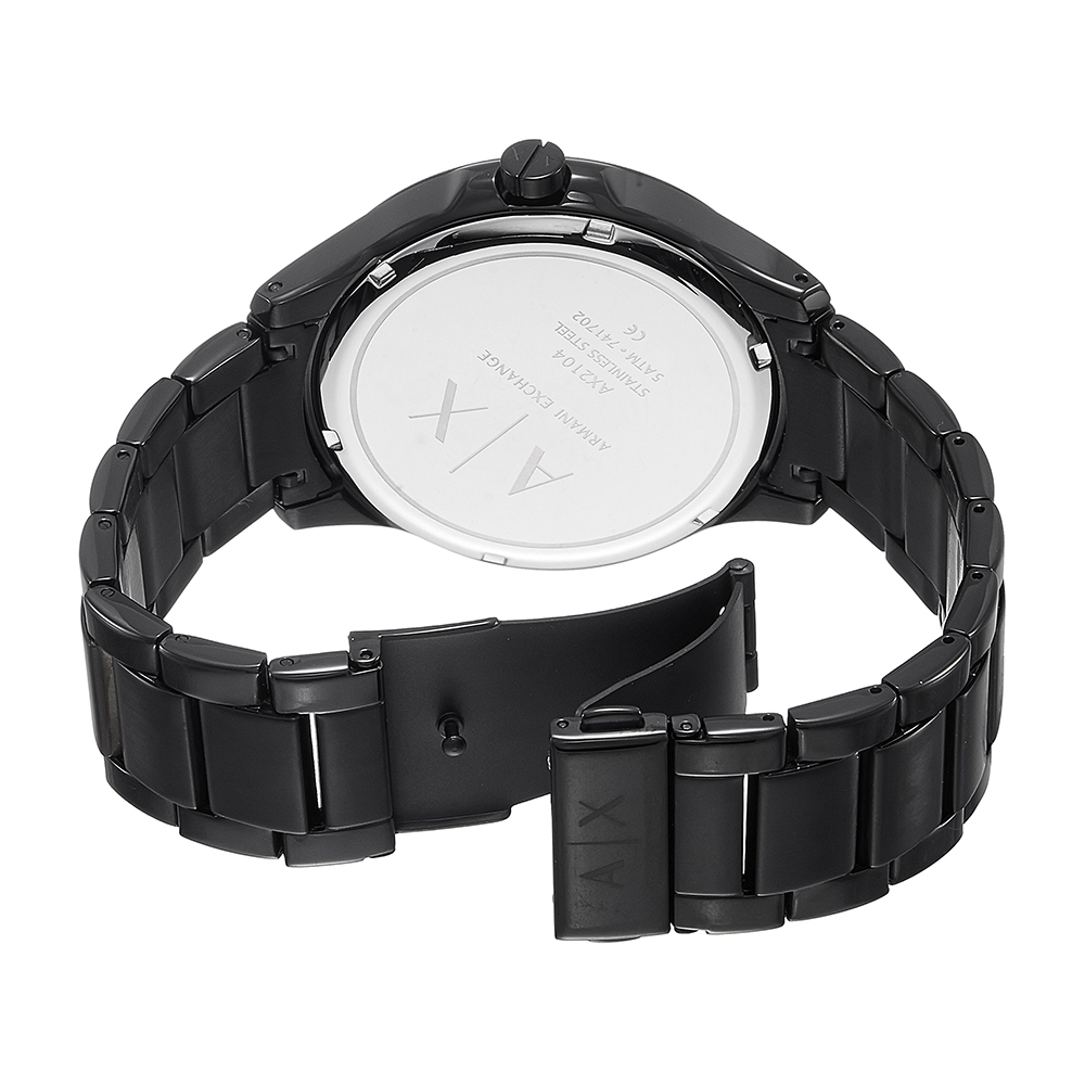 RELOJ ARMANI EXCHANGE HAMPTON AX2104 FECHA ACERO INOXIDABLE NEGRO - 7