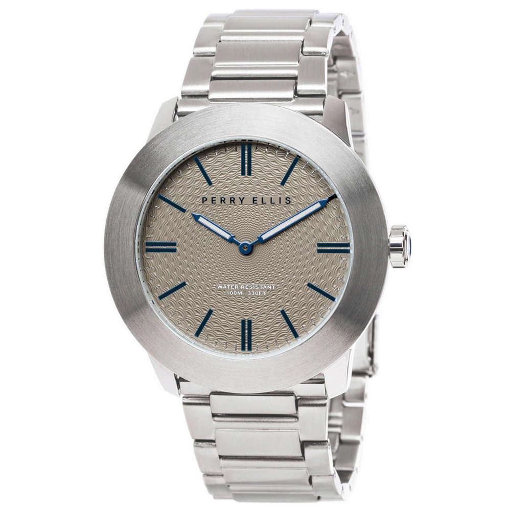 RELOJ PERRY ELLIS SLIM LINE 46 03003-02 ACERO INOXIDABLE DIAL BEIGE - 1