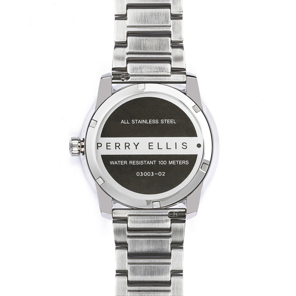 RELOJ PERRY ELLIS SLIM LINE 46 03003-02 ACERO INOXIDABLE DIAL BEIGE - 6