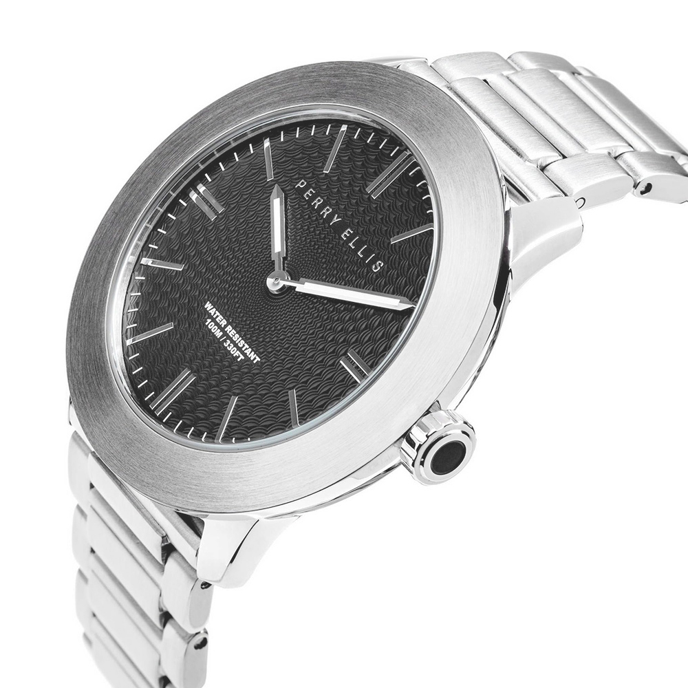RELOJ PERRY ELLIS SLIM LINE 46 03001-02 ACERO INOXIDABLE DIAL GRIS - 2