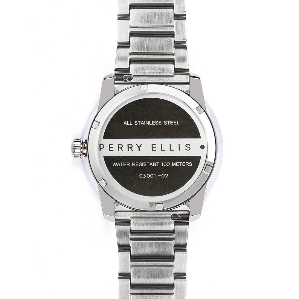 RELOJ PERRY ELLIS SLIM LINE 46 03001-02 ACERO INOXIDABLE DIAL GRIS - 6