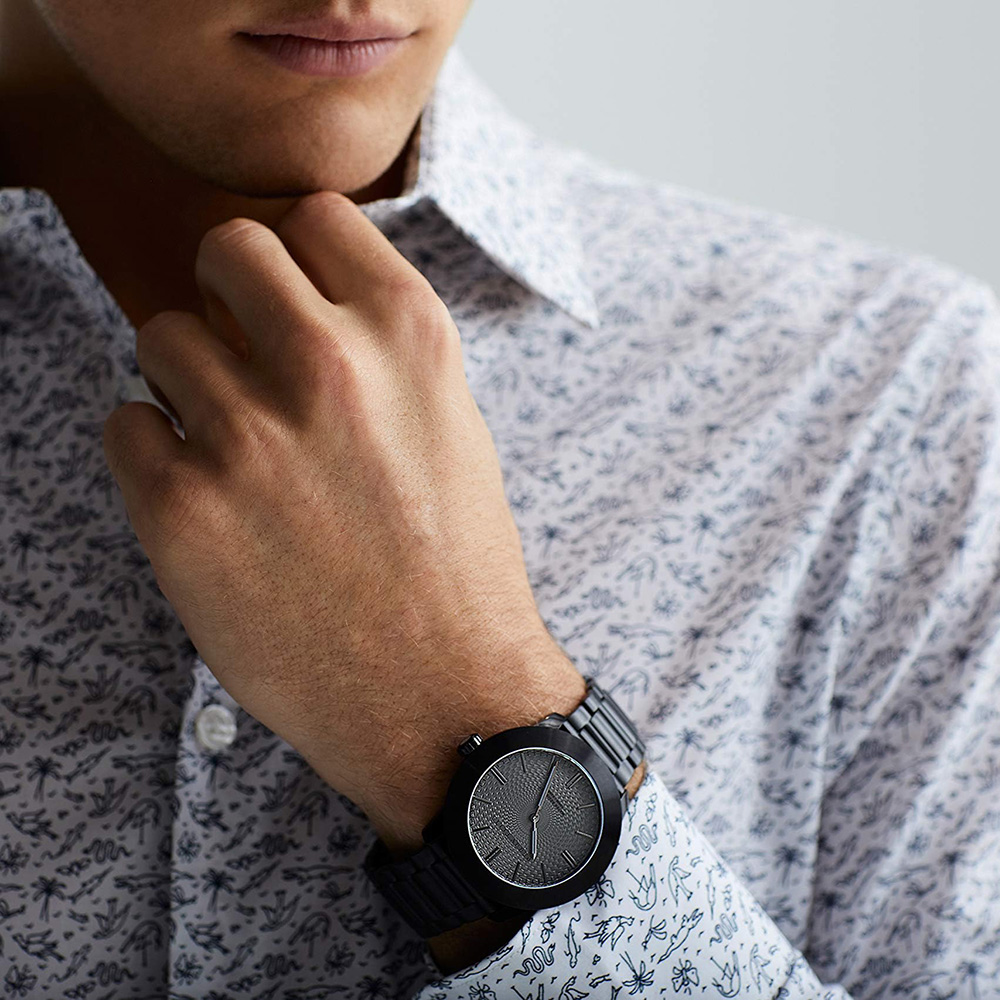 RELOJ PERRY ELLIS SLIM LINE 46 03009-02 ACERO INOXIDABLE NEGRO - 3