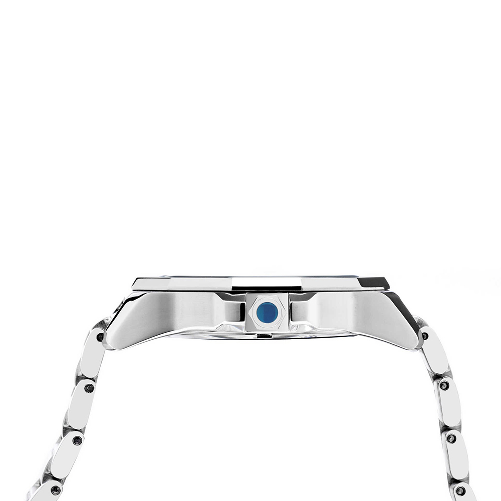 RELOJ PERRY ELLIS DECAGON 42 08002-02 FECHA ACERO INOXIDABLE DIAL AZUL - 5