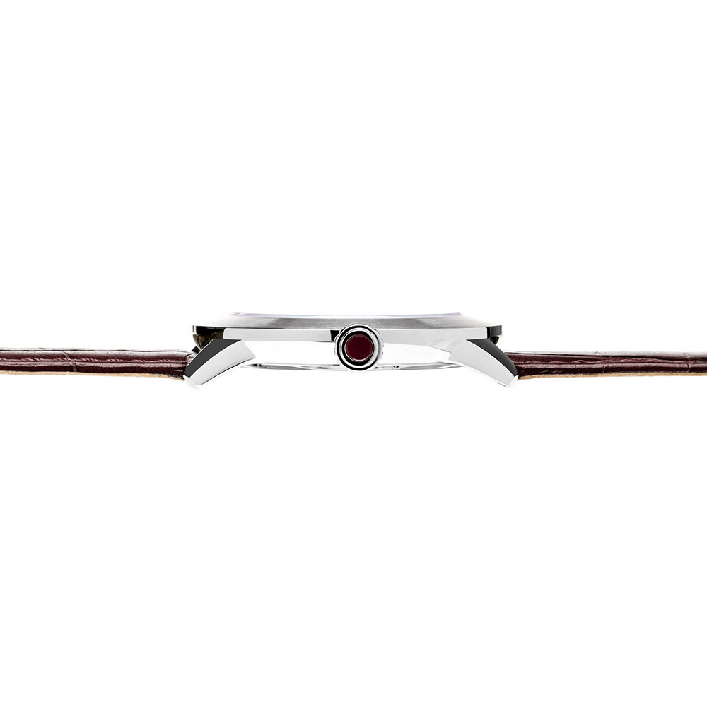 RELOJ PERRY ELLIS SLIM LINE 42 07003-01 ACERO INOXIDABLE CORREA DE CUERO Y DIAL MARRÓN - 5