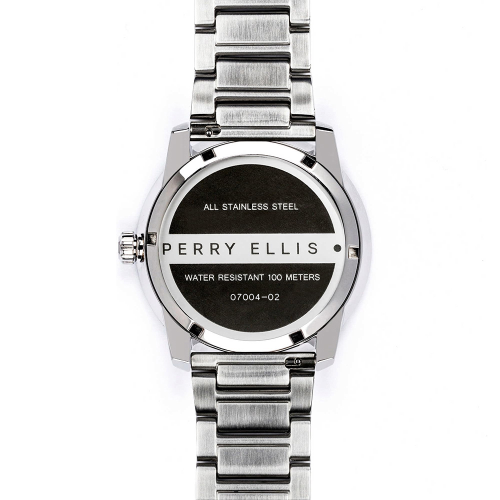 RELOJ PERRY ELLIS SLIM LINE 42 07004-02 ACERO INOXIDABLE DIAL VINO - 5