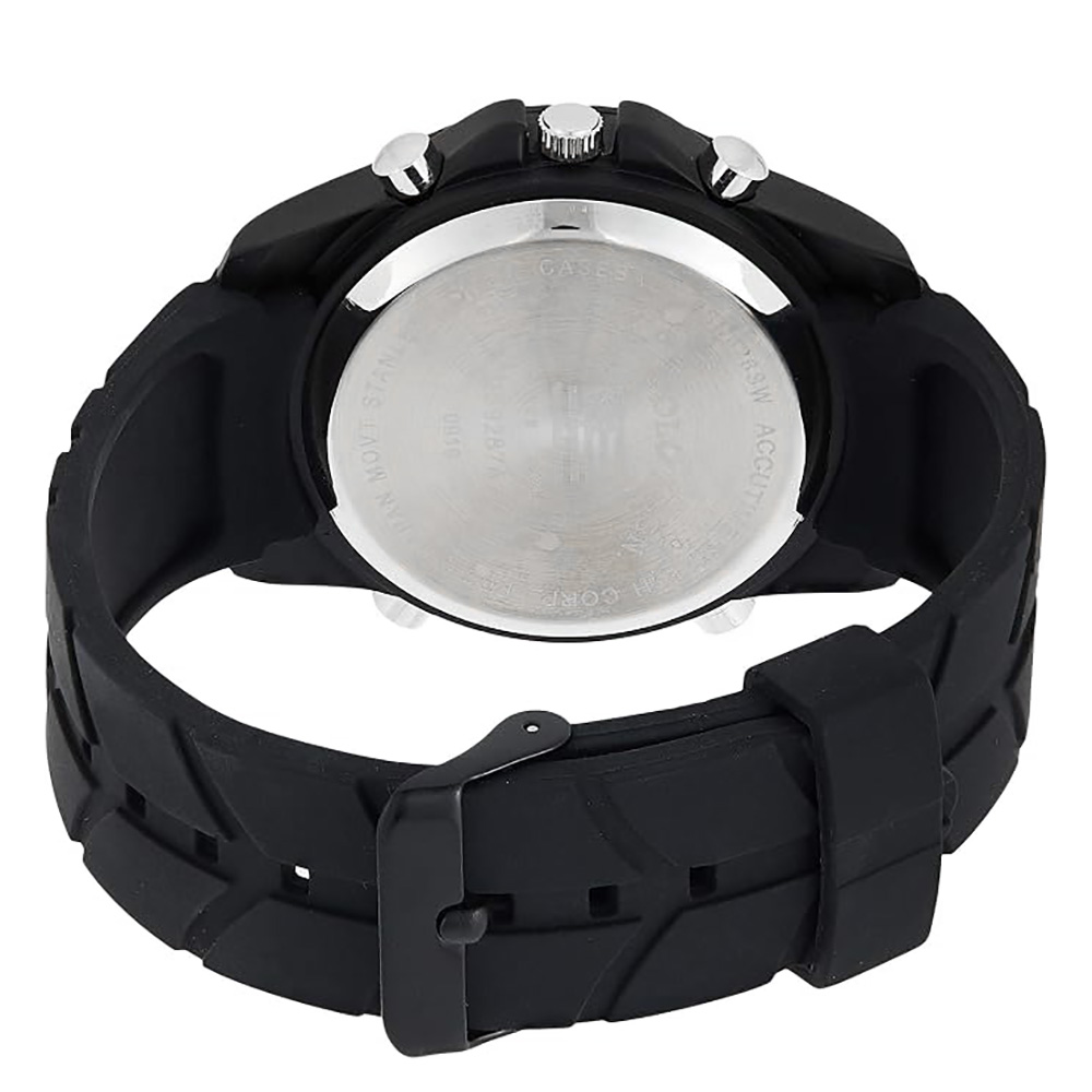 RELOJ HOMBRE DIGITAL ANÁLOGO U.S. POLO ASSN. US9287 LUZ DE FONDO CORREA DE SILICONA NEGRO - 5