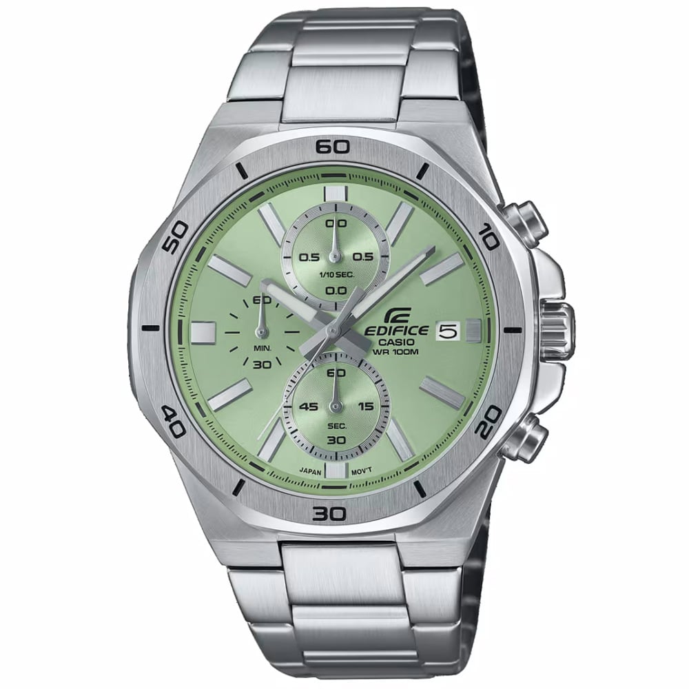 RELOJ HOMBRE ANÁLOGO CASIO EDIFICE EFV-640D-3AV FECHA CRONÓMETRO DIAL VERDE - 1