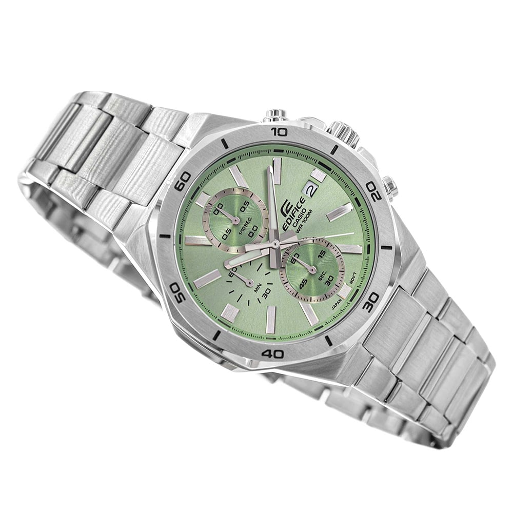 RELOJ HOMBRE ANÁLOGO CASIO EDIFICE EFV-640D-3AV FECHA CRONÓMETRO DIAL VERDE - 3