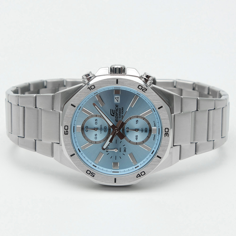 RELOJ HOMBRE ANÁLOGO CASIO EDIFICE EFV-640D-2BV FECHA CRONÓMETRO DIAL CELESTE - 6