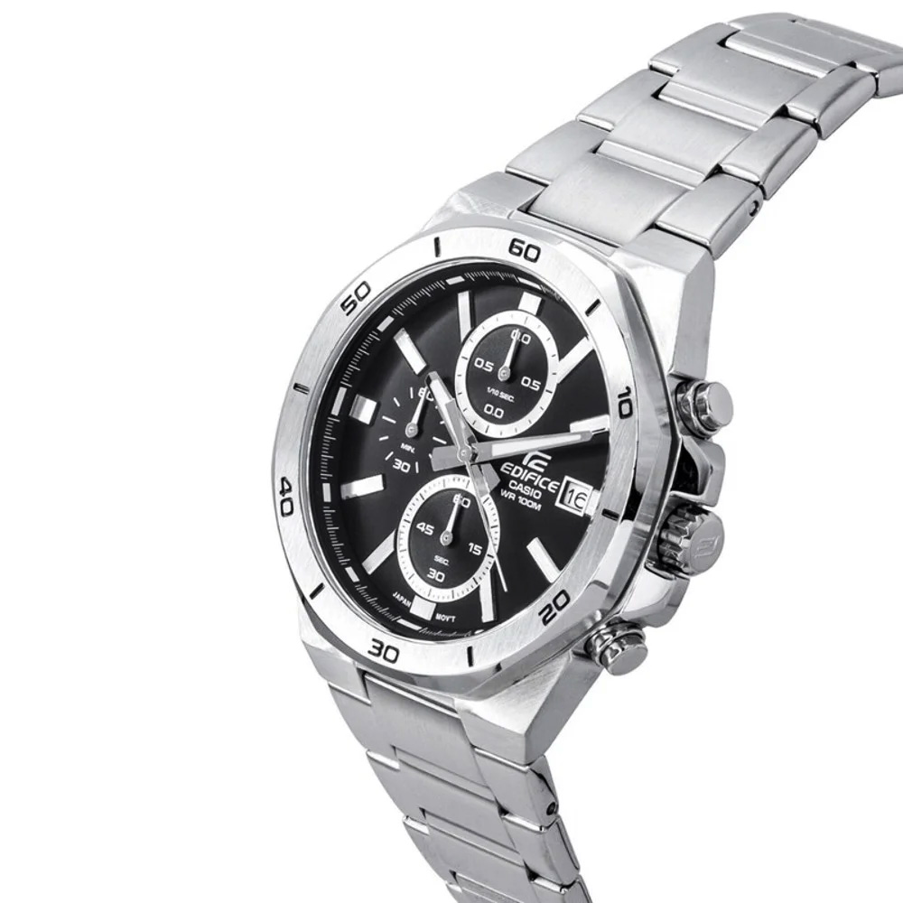 RELOJ HOMBRE ANÁLOGO CASIO EDIFICE EFV-640D-1AV FECHA CRONÓMETRO DIAL NEGRO - 6