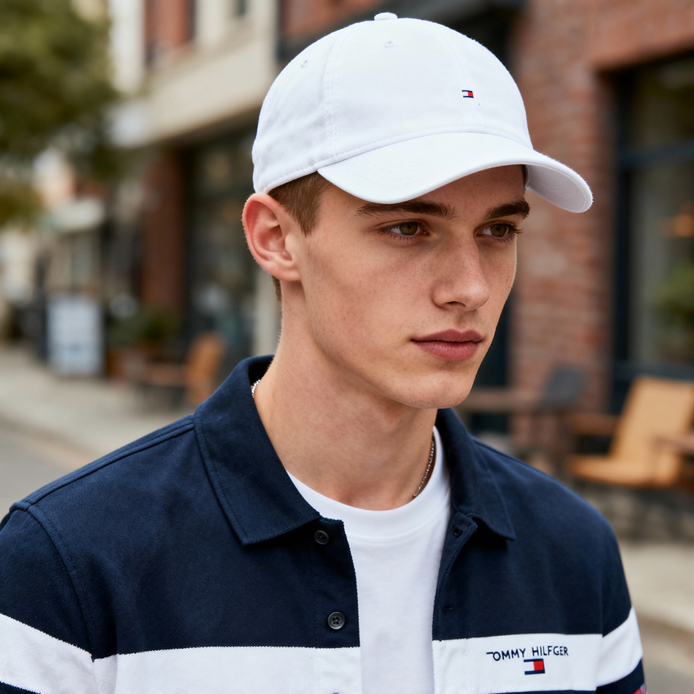 GORRA PARA HOMBRE TOMMY HILFIGER CORE MINI FLAG 7858936 110 BLANCO - 4