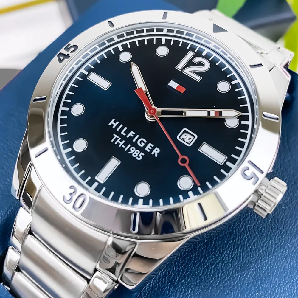 RELOJ HOMBRE ANÁLOGO TOMMY HILFIGER 1791459 FECHA ACERO INOXIDABLE DIAL AZUL - 3