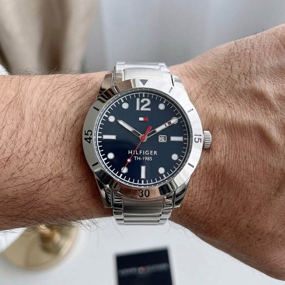 RELOJ HOMBRE ANÁLOGO TOMMY HILFIGER 1791459 FECHA ACERO INOXIDABLE DIAL AZUL - 5