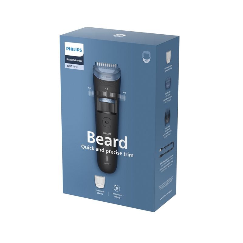 RECORTADORA DE BARBA BEARD TRIMMER 3000 SERIES BT3617_15 PHILIPS - 5